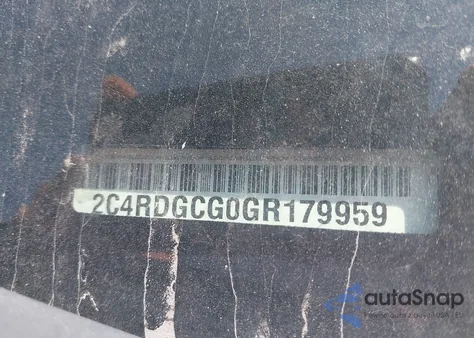 2016 Dodge Grand Caravan Sxt z USA, uszkodzony, nr VIN 2C4RDGCG0GR179959